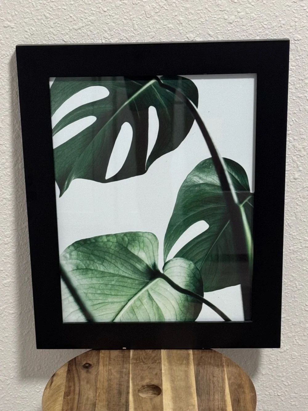Threshold Black Gallery Frame 11x14 & Custom Giclee Botanical Monstera Leaf Art